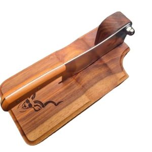 Big Solid Kiaat Biltong Cutter / Slicer – Laser printed Kudu