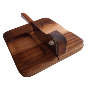 Kudu Handcrafted South African Biltong Cutter with Solid Kiaat Wood Base &Tray