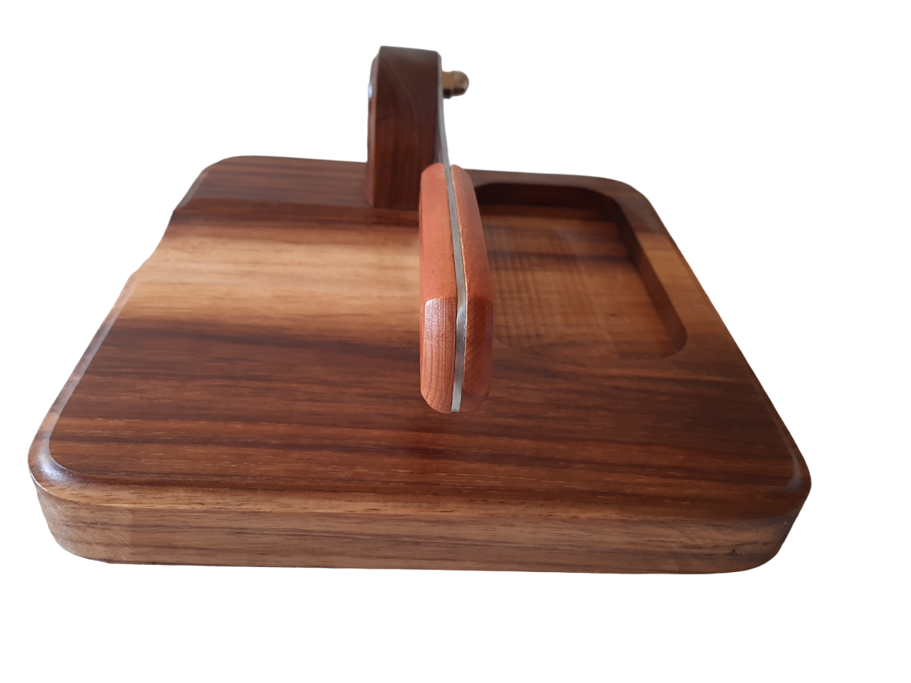 Personalised/ Plain Handcrafted South African Biltong Cutter with Solid Kiaat Wood Base &Tray - Image 4