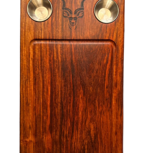 Kudu Solid Kiaat Charcuterie/Cheese/Chopping/Serving Board& Stainless Steel Cups