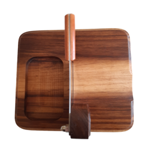 Personalised/ Plain Handcrafted South African Biltong Cutter with Solid Kiaat Wood Base &Tray