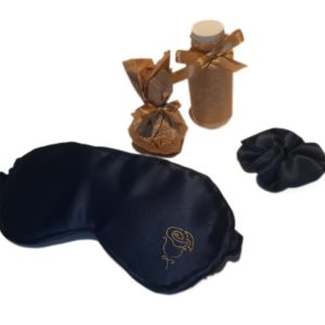 Rose Image Pamper Gift Set For Women, All Occasions – Sleep Mask, Bath Bomb, Body Wash – Royal Blue