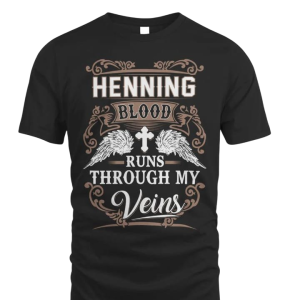 Personalised Surname T-Shirt – “Blood Runs Through My Veins” Custom Family Name Shirt | Elegant Heritage Design | Gift for Him/Her