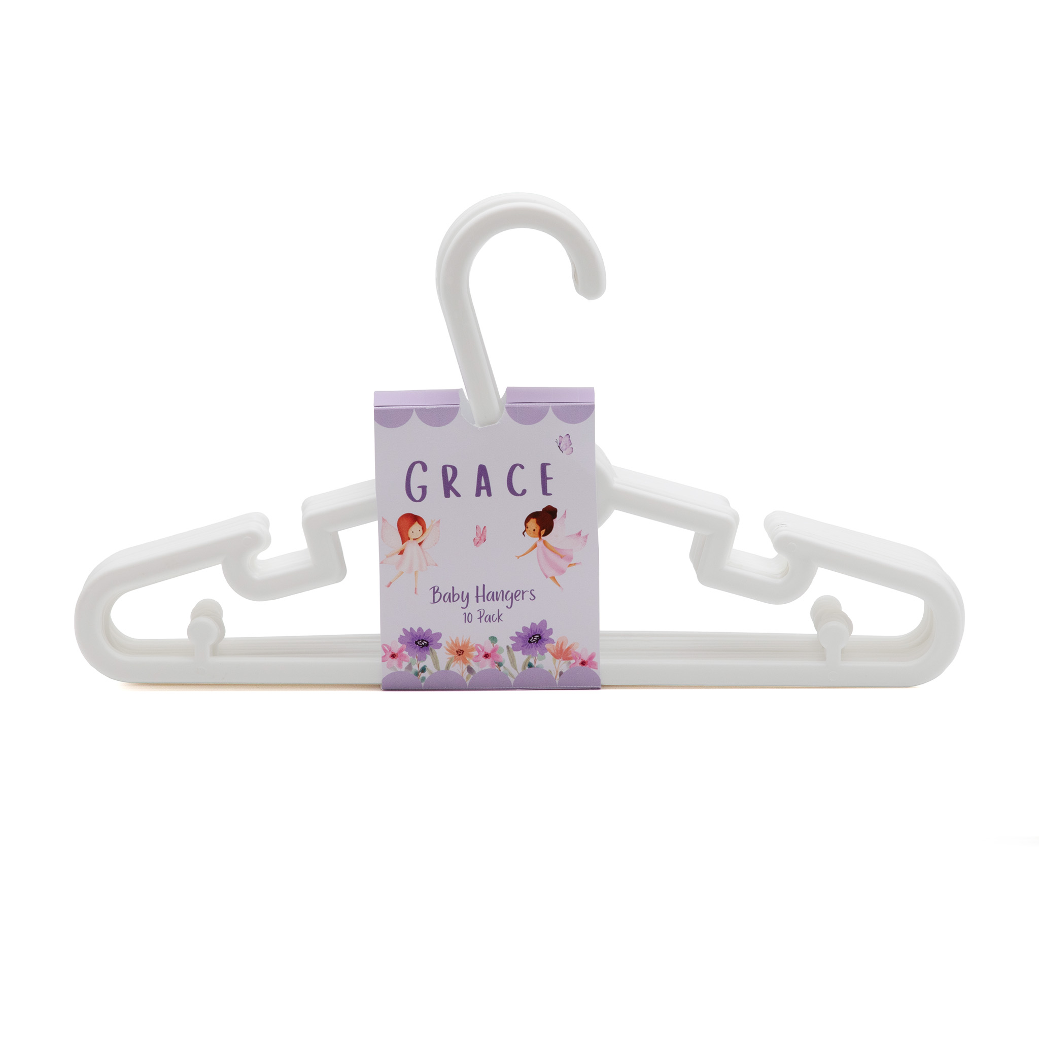 Customisable (Personalised) White Plastic Baby Hangers– Add Your Baby’s Name & Unique Design! - Image 5